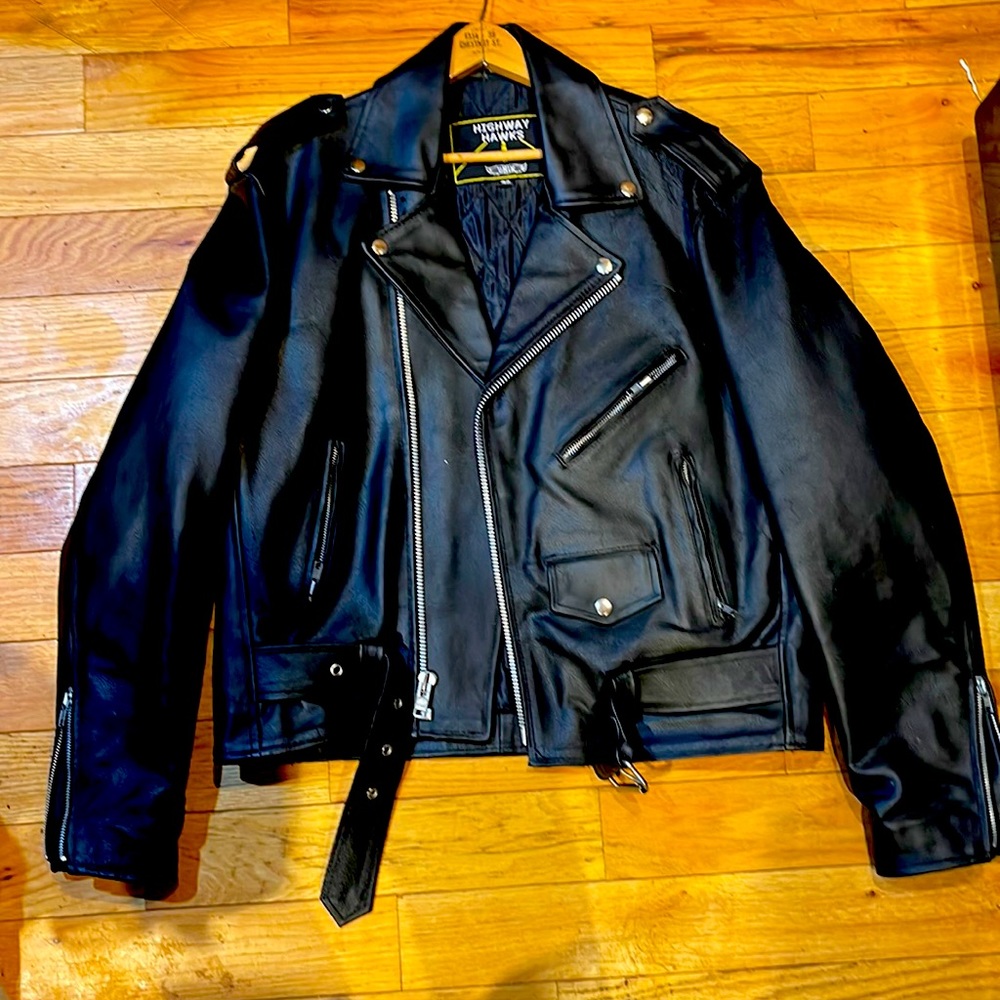 Highway Hawks motorcycle style zippered jacket, size 42 men’s